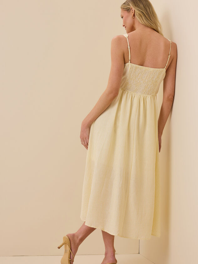 Arden Striped Maxi Dress Detail 3 - TULLABEE