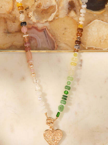Heart Burst Bead Necklace - TULLABEE