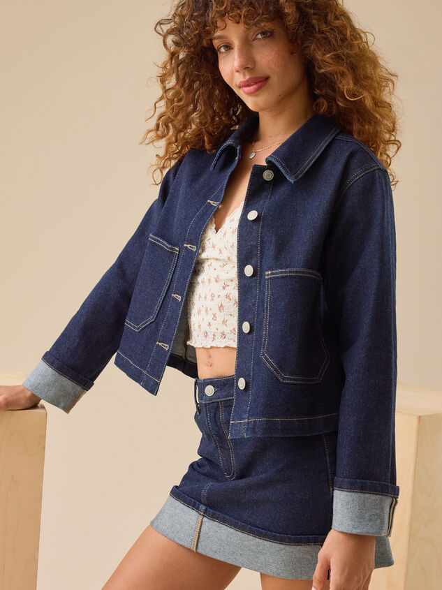 Jackie Denim Jacket Detail 2 - TULLABEE