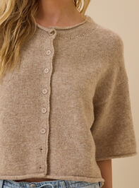 Eloise Roll Neck Cardigan Detail 2 - TULLABEE