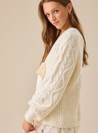 Violet Tie Front Cardigan Detail 3 - TULLABEE