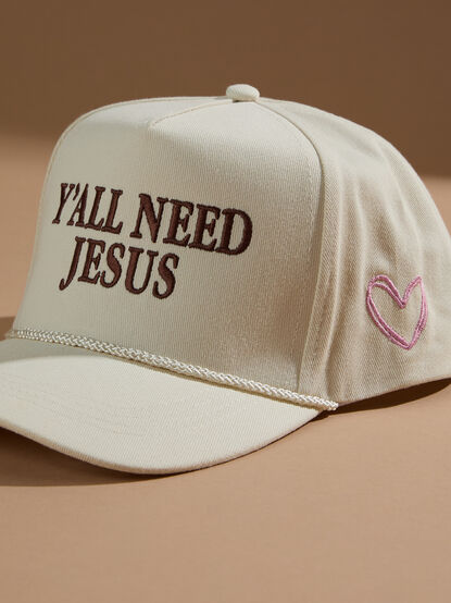 Y'all Need Jesus Trucker Hat - TULLABEE