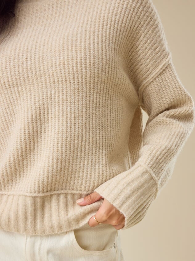 Josie Mock Neck Sweater Detail 3 - TULLABEE