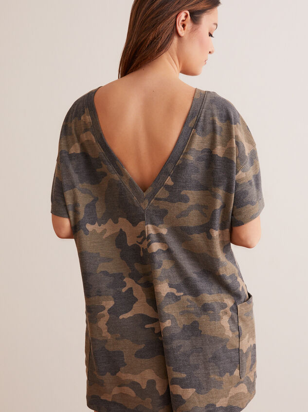 Hang Tough Camo Tee Romper Detail 4 - TULLABEE