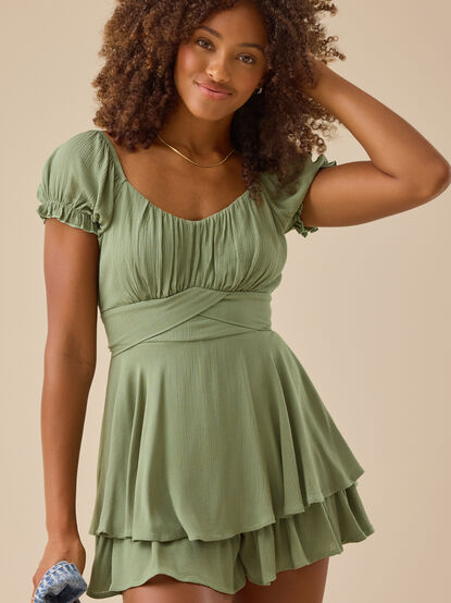 Haisley Layered Crossover Romper - TULLABEE