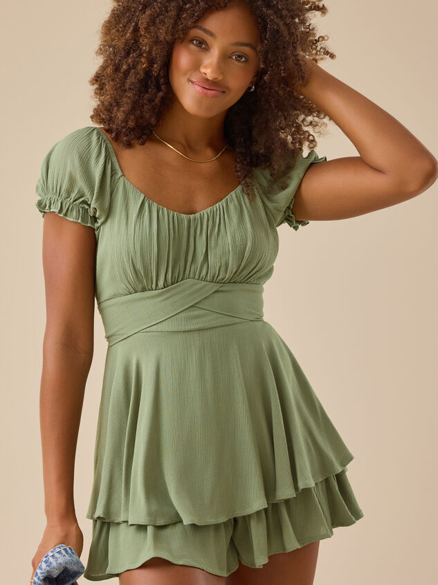 Haisley Layered Crossover Romper Detail 2 - TULLABEE