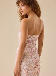 Lora Printed Mini Dress Detail 4 - TULLABEE