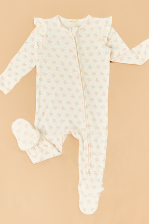 Vintage Mini Bows Ruffle Footie - Altar'd State - 