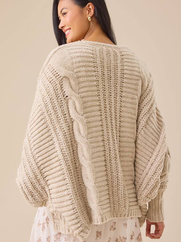 Luna Open Front Cardigan Detail 5 - TULLABEE