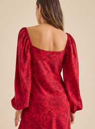 Helene Jacquard Mini Dress Detail 4 - TULLABEE