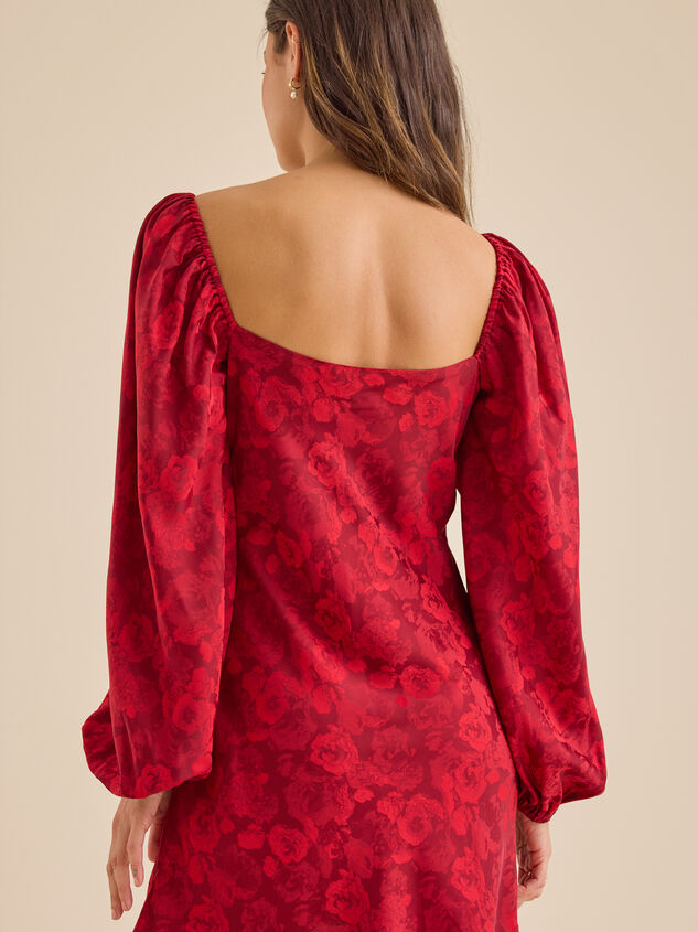 Helene Jacquard Mini Dress Detail 4 - TULLABEE