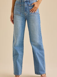 Kamari Straight Leg Jeans Detail 3 - TULLABEE
