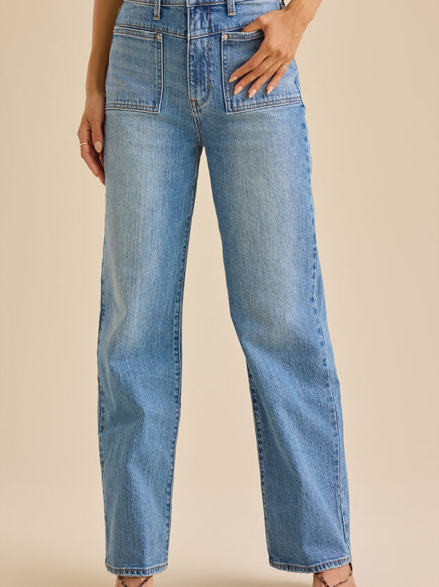 Kamari Straight Leg Jeans Detail 3 - TULLABEE