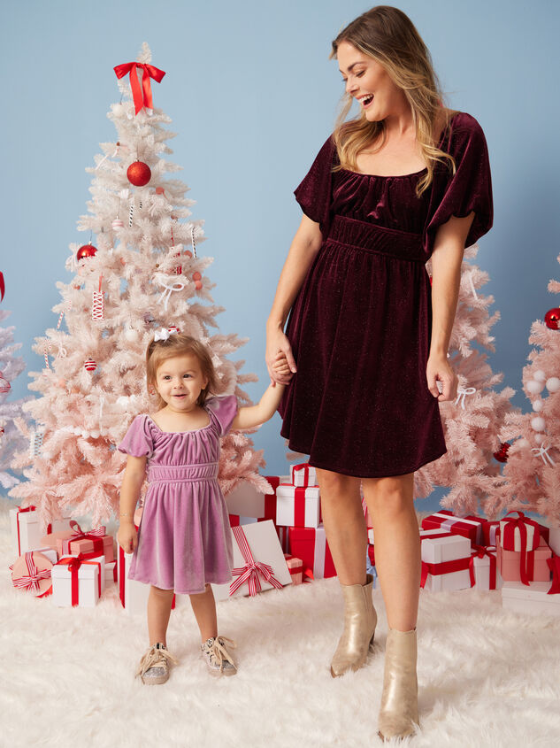 Eloise Velvet Bow Dress - TULLABEE