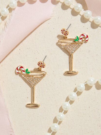 Candy Cane Tini Dangle Earring - TULLABEE