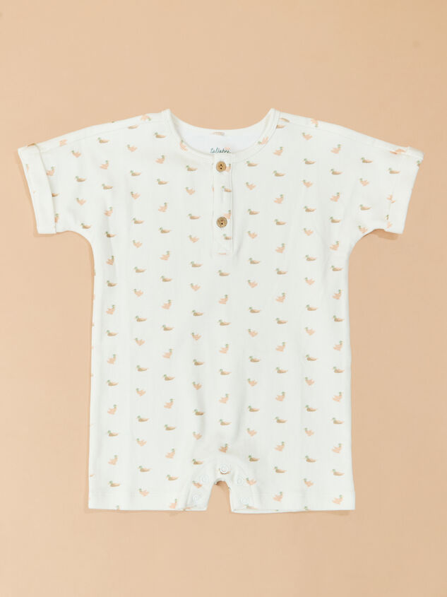 Henley Duck Romper Detail 2 - TULLABEE