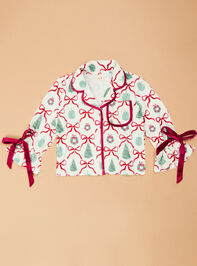 The Holiday Trim Mini PJ Set Detail 3 - TULLABEE