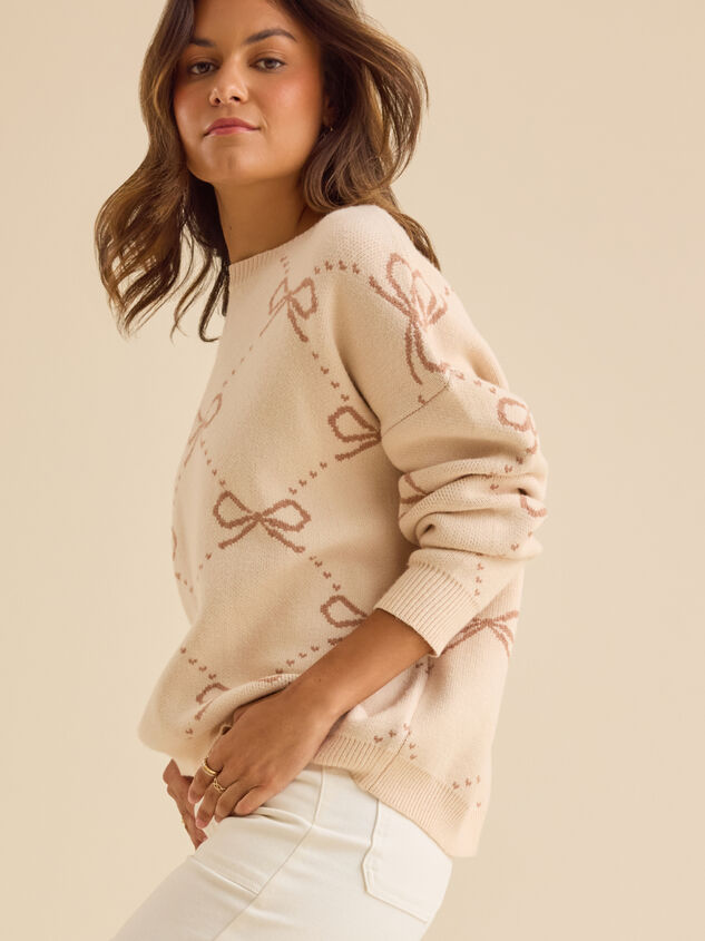 Megan Bow Sweater Detail 3 - TULLABEE