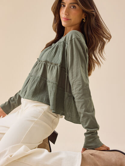 Lila Tiered Babydoll Top - TULLABEE