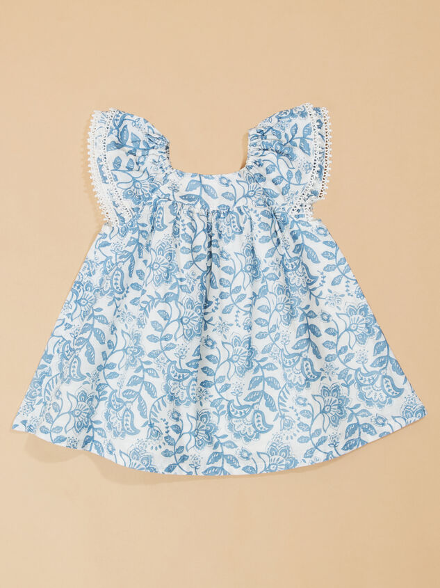 Ana Paisly Toddler Dress Detail 2 - TULLABEE