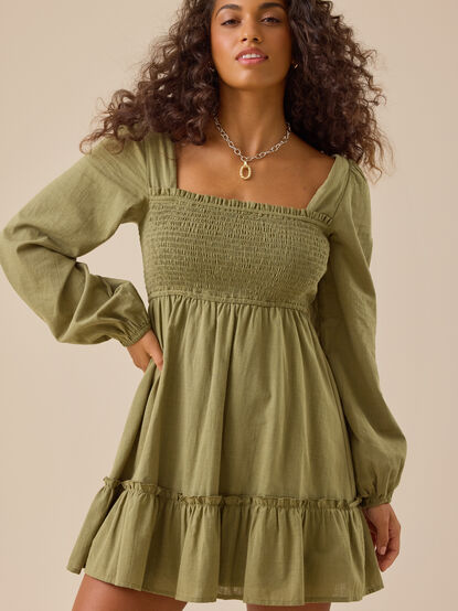 Cheryl Smocked Mini Dress - TULLABEE