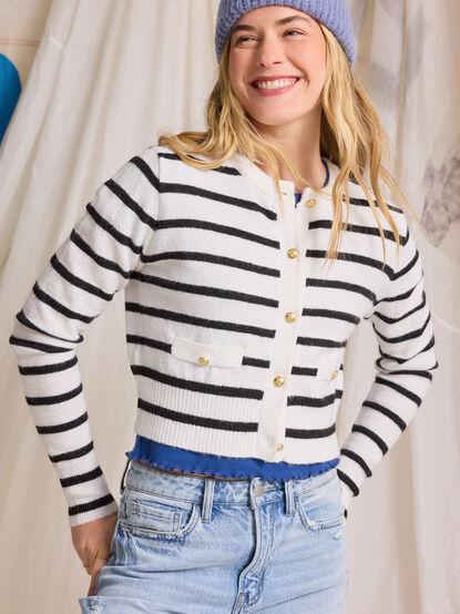 Laurie Gold Button Cardigan - TULLABEE