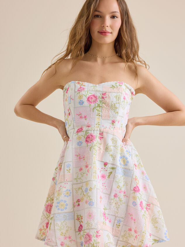 Shanae Floral Mini Dress Detail 2 - TULLABEE