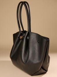 Kaia Belted Pull Tote Detail 2 - TULLABEE