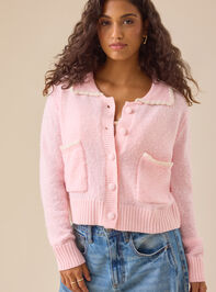 Vanna Collared Button Up Cardigan Detail 5 - TULLABEE