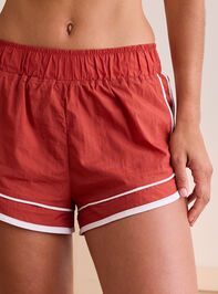 Happy Camper Contrast Shorts Detail 2 - TULLABEE