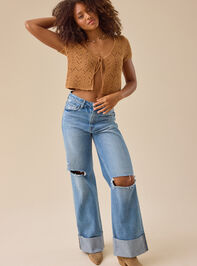 Lucia Tie Front Top Detail 2 - TULLABEE