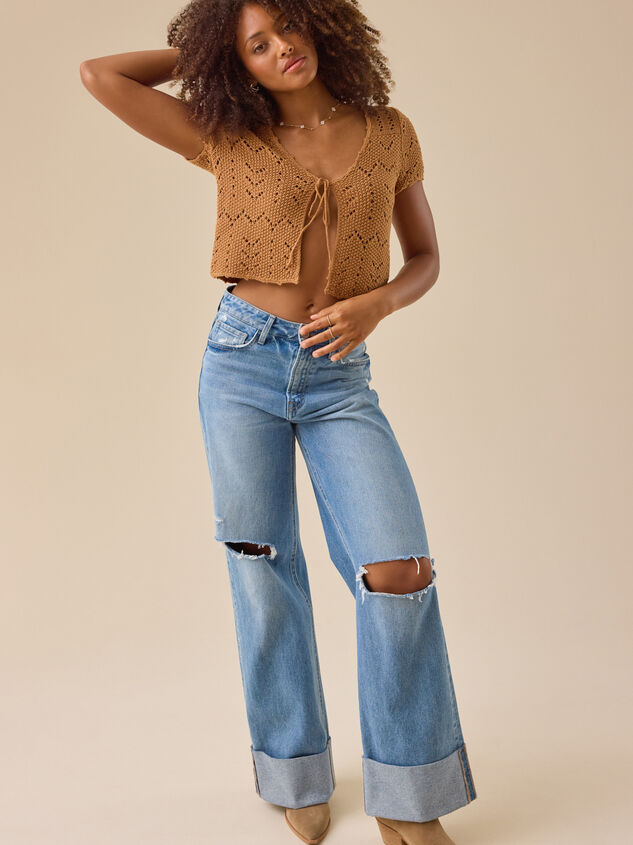 Lucia Tie Front Top Detail 2 - TULLABEE