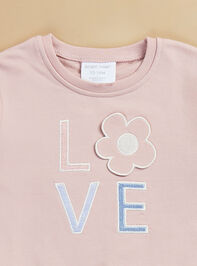 Daisy Love Embroidered Sweatshirt and Leggings Set Detail 2 - TULLABEE