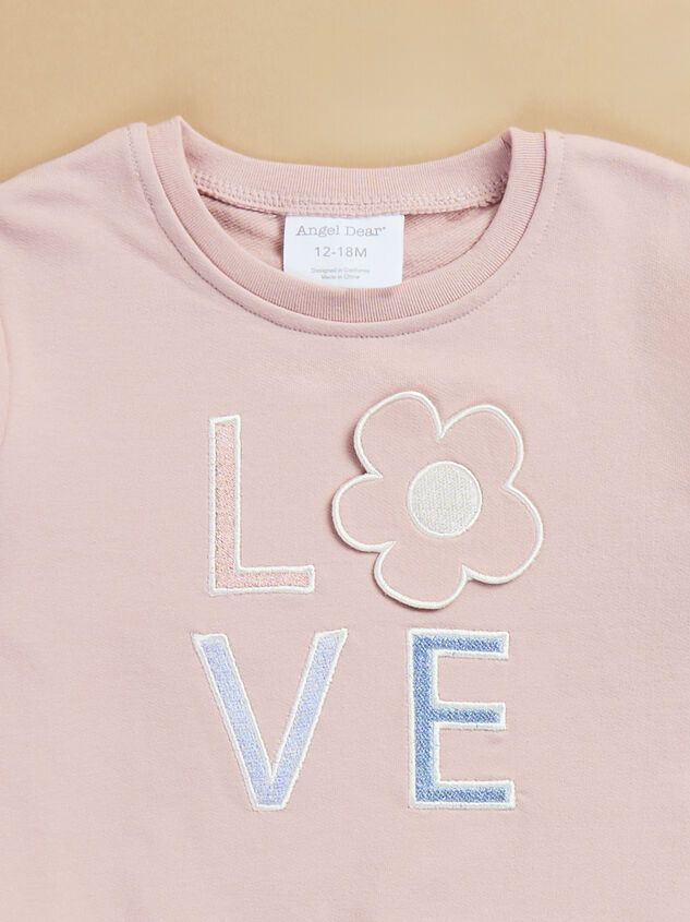 Daisy Love Embroidered Sweatshirt and Leggings Set Detail 2 - TULLABEE