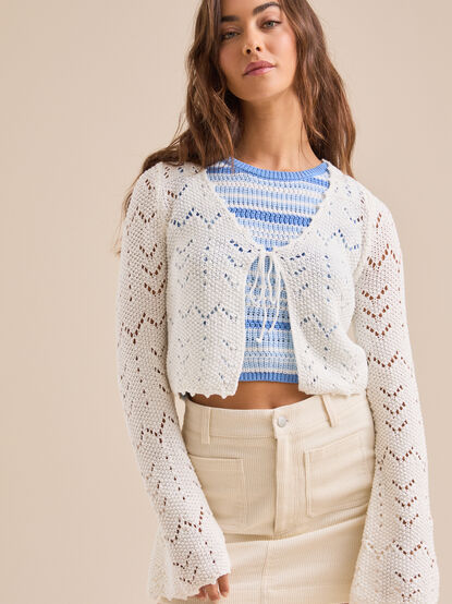 Haven Tie Front Shrug - TULLABEE