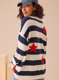 Liberty Patterned Star Sweater Detail 6 - TULLABEE