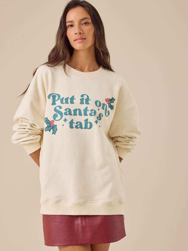 Put It On Santa's Tab Mama Sweatshirt - TULLABEE