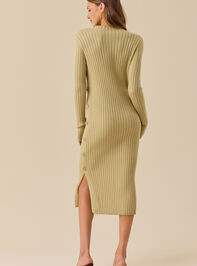 Charlie Side Button Sweater Midi Dress Detail 4 - TULLABEE