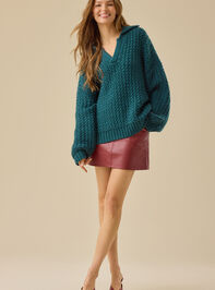 Kaia Oversized Collared Sweater - TULLABEE