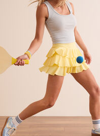 Courtside Tiered Ruffle Skort Detail 5 - TULLABEE