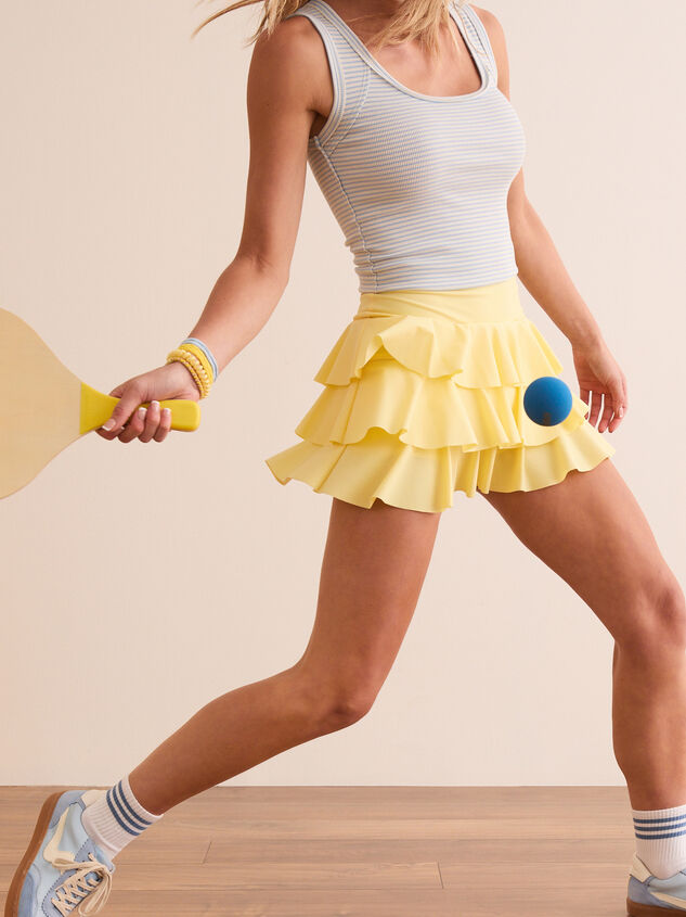Courtside Tiered Ruffle Skort Detail 5 - TULLABEE