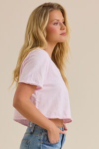 Vera Cropped Lace Tee Detail 4 - Altar'd State