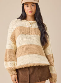 Fawn Striped Sweater Detail 2 - TULLABEE