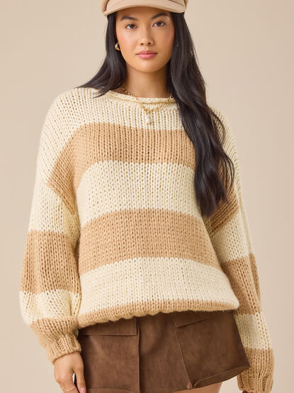 Fawn Striped Sweater - TULLABEE