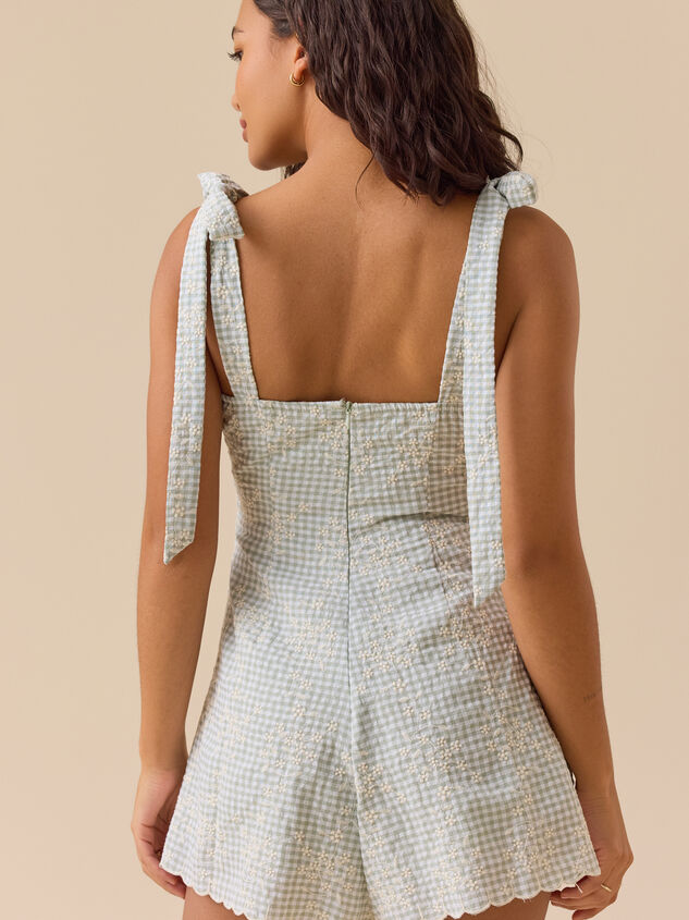 Berkley Gingham Romper Detail 5 - TULLABEE