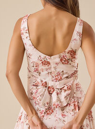 Kellin Floral Bow Mini Dress Detail 4 - TULLABEE