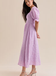Mylee Textured Midi Dress Detail 4 - TULLABEE