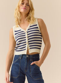 Londyn Stripe Sweater Vest - TULLABEE