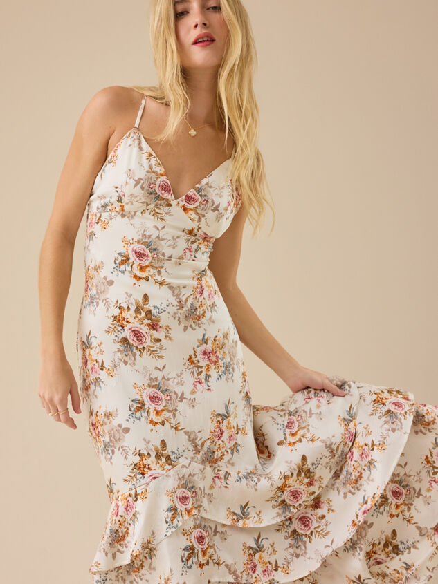 Paulette Floral Maxi Dress Detail 2 - TULLABEE
