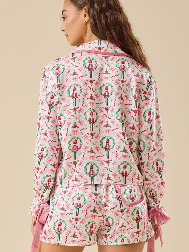 Posey Satin Nutcracker Sleep Top Detail 5 - TULLABEE